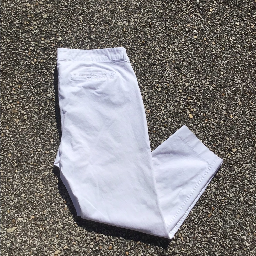 Old Navy Pixie Mid-Rise White Pants Women’s Sz 16